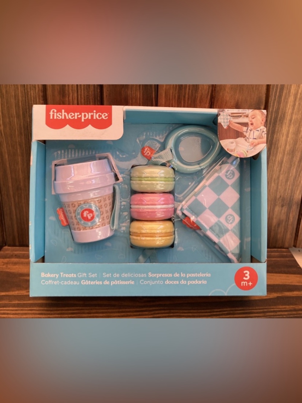 Fisher-Price Pastel Macaron Tea Set in Mint, Pink & Yellow
